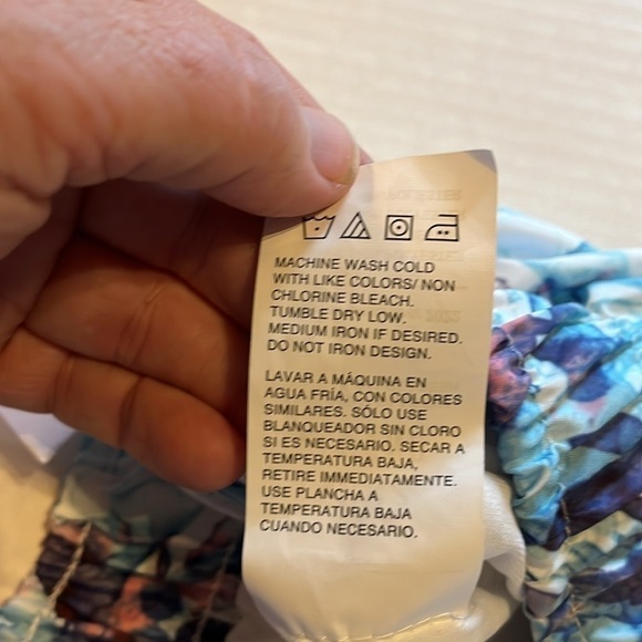 NWT-LEG3ND-1X-blue azure watercolor-running athletic shorts built in underwear - Picture 6 of 12